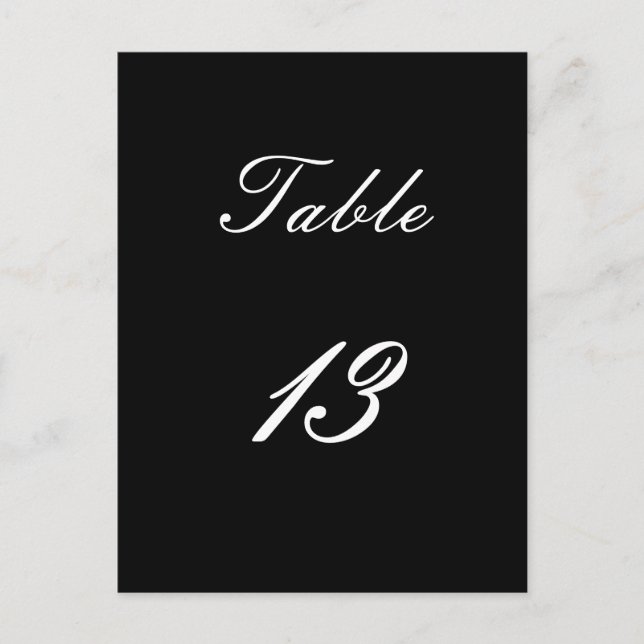 Table Number 13 Postcard (Front)