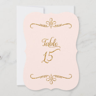 Table Number 15, Fancy Script Lettering Receptions