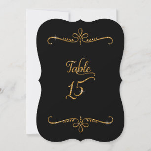 Table Number 15, Fancy Script Lettering Receptions