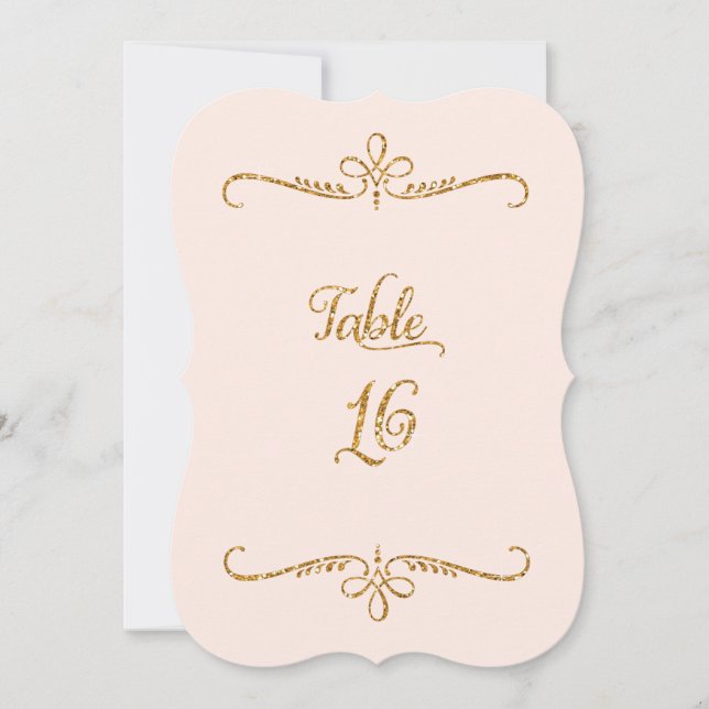 Table Number 16, Fancy Script Lettering Receptions (Front)
