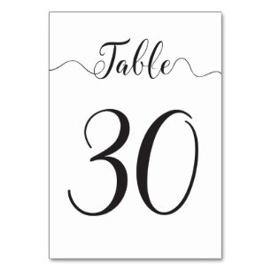 Table Number 30 of 30