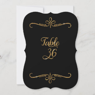 Table Number 36, Fancy Script Lettering Receptions