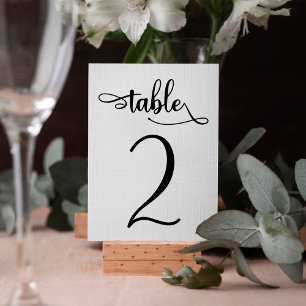 Table number 3.5x5 black minimalist   Table 2