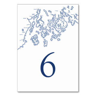 Table Number 6 with Penobscot Bay Map