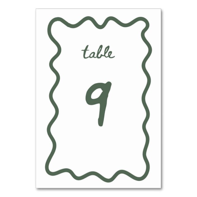 Table Number 9 (Front)