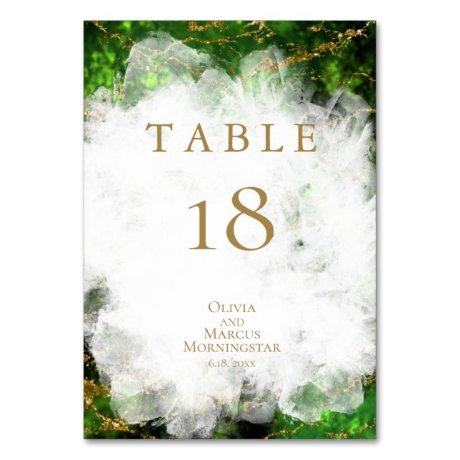 TABLE NUMBER | Abstract Stunning Emerald Crystal  (Front)