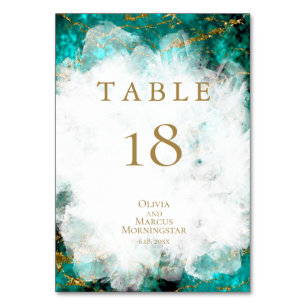 TABLE NUMBER Beautiful Turquoise and Crystal