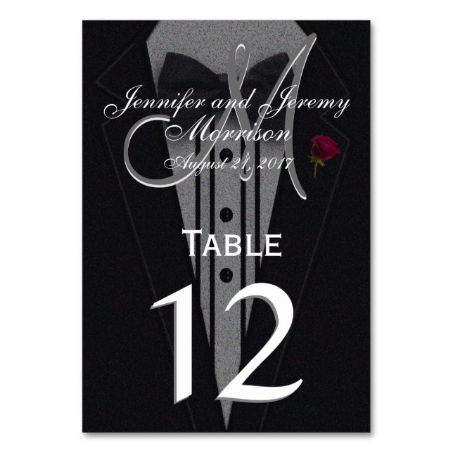 Table Number | Black Tuxedo (Front)