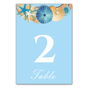 Table Number Card