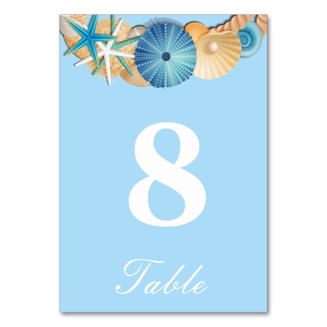 Table Number Card (Front)