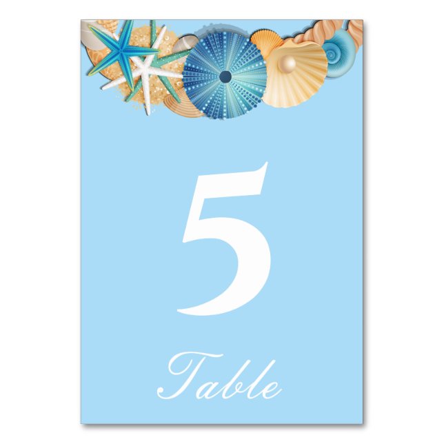 Table Number Card (Front)