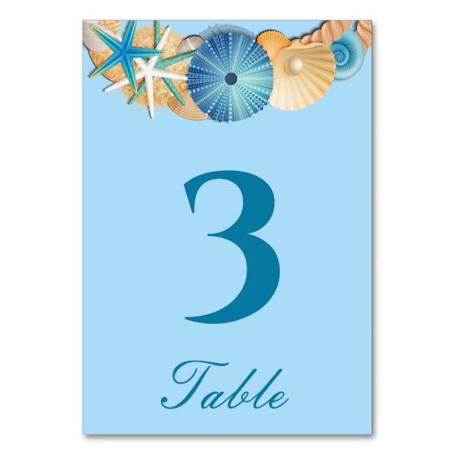 Table Number Card (Front)