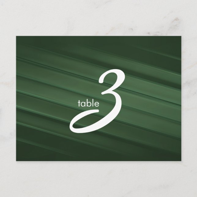 table number card (Front)
