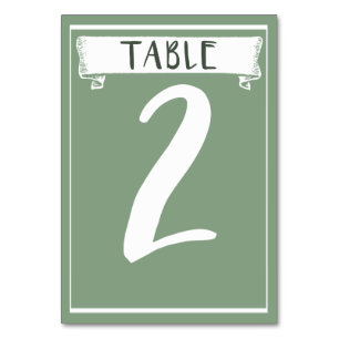 Table Number Card - 2