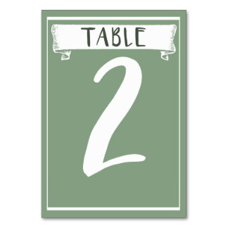 Table Number Card - 2