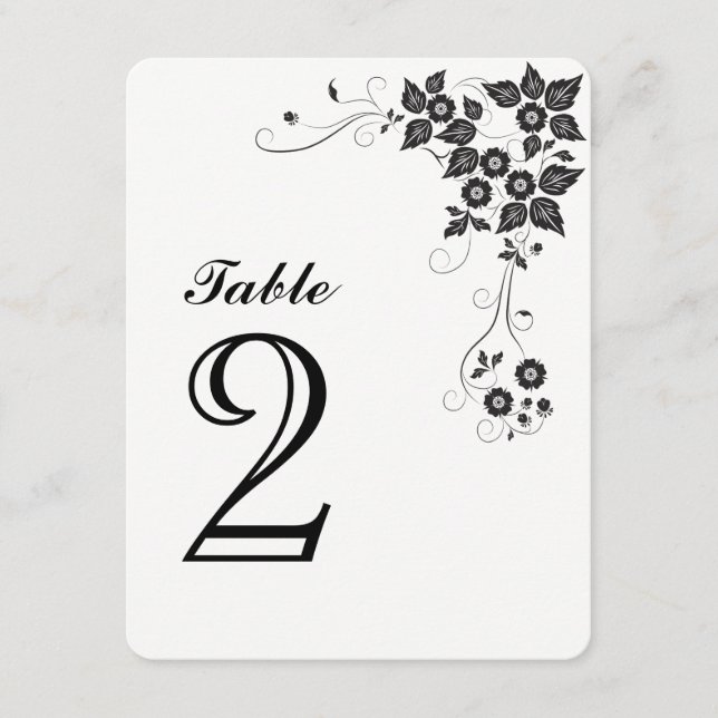 Table Number Card Number-2 (Front)