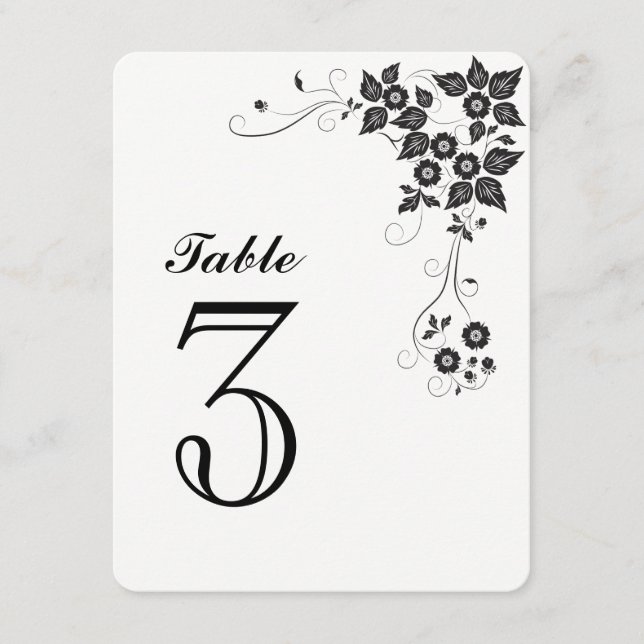 Table Number Card Number-3 (Front)