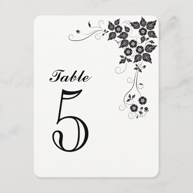 Table Number Card Number-5 (Front)