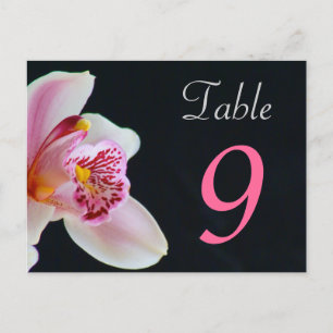 Table Number Card Orchid