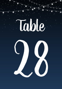 starry night table numbers