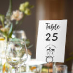 Table Number Deer Monogram Rustic Country Wedding<br><div class="desc">A simple and stylish monogram black and white minimalist wedding table number design for the happy couple. The typography text of the design is customizable and can be personalized with the names, initials and wedding date of the bride and groom. You can change the font, font color, font size, letter...</div>