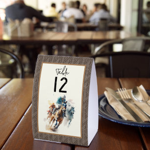 Table Number Derby Horses and Jockeys