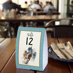 Table Number Derby Horses and Jockeys