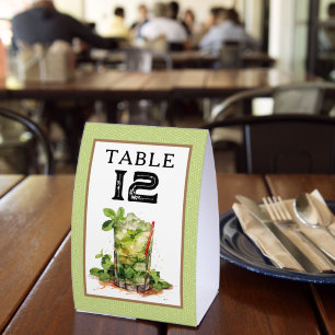 Table Number Derby Mint Julep