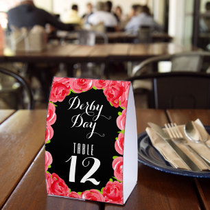 Table Number Derby Red Roses