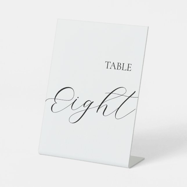 Table Number Eight  Pedestal Sign (Front)