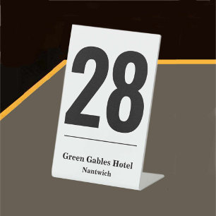 Table Number for Hotel or Restaurant Pedestal Sign