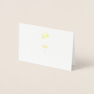 Table Number Gold Foil