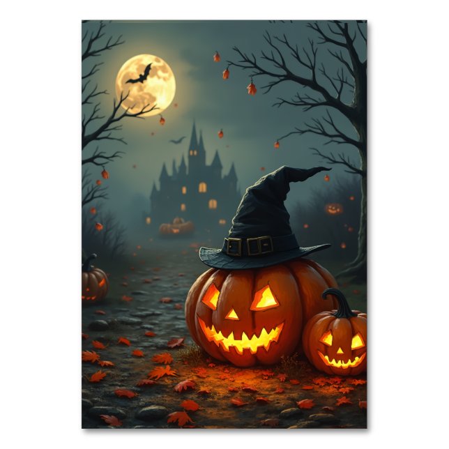 Table Number Halloween Card (Front)