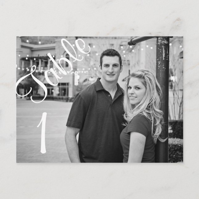 Table Number Picture Postcard (Front)