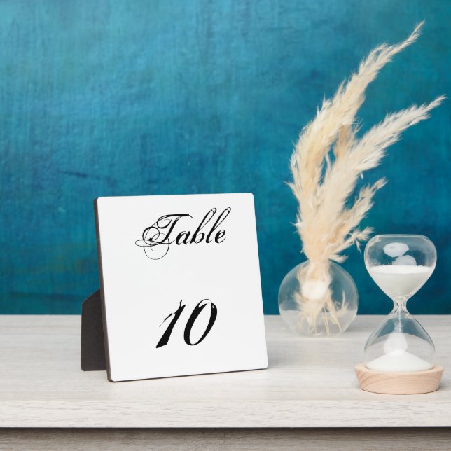 Table Number Plaque (Insitu)