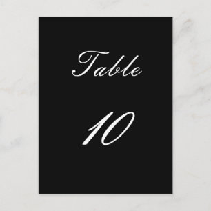 Table Number Postcard