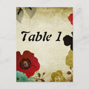 Table number Postcard