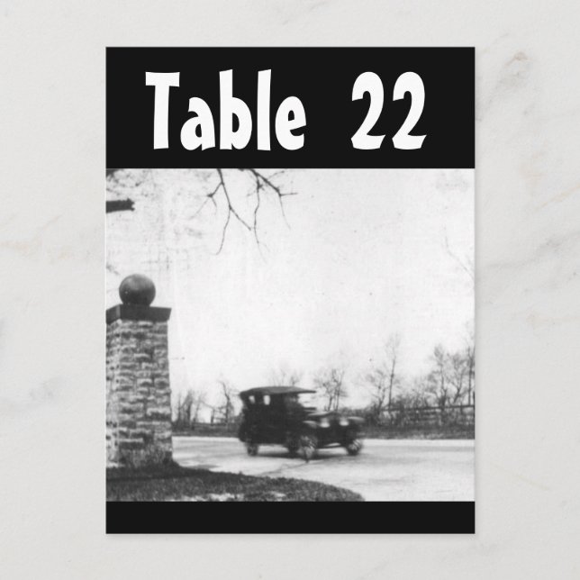 Table Number Roaring Twenties Wedding Receptions Postcard (Front)