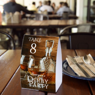 Table Number Rustic Whiskey Derby Party