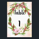 Table Number Script Christmas Wedding<br><div class="desc">Table Nubmer Script Christmas Wedding. Modern Table Number Card Script Wedding Reception. Change all the numbers you need for your reception tables.</div>