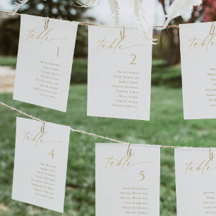 Table Number Seating Chart Hanging Card