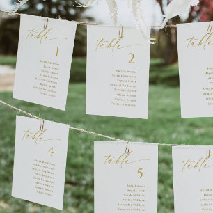 Table Number Seating Chart Hanging Card