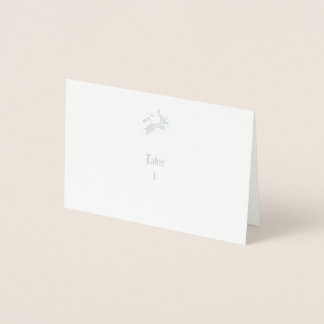 Table Number Silver Foil