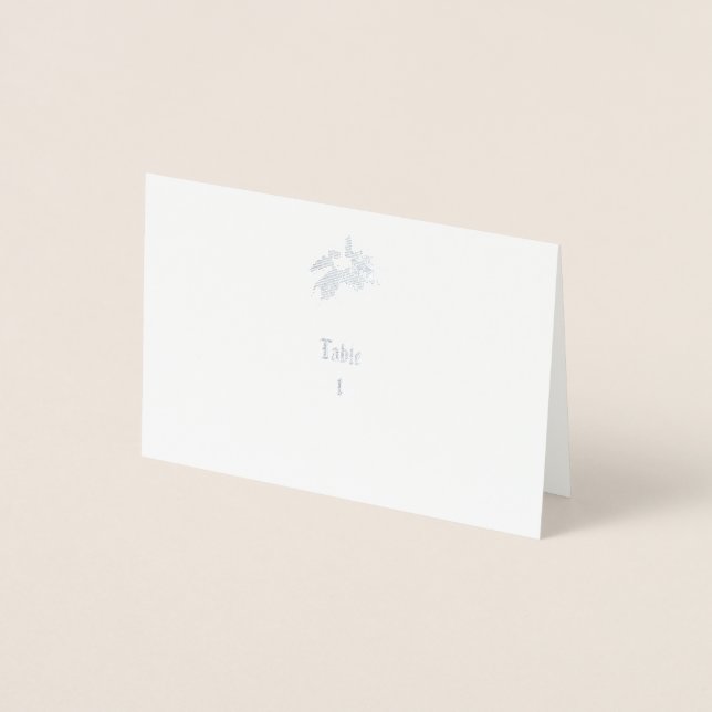 Table Number Silver Foil (Front)