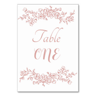 Table Number Simple Minimalist 