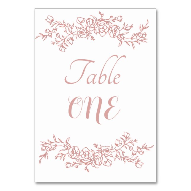 Table Number Simple Minimalist  (Front)