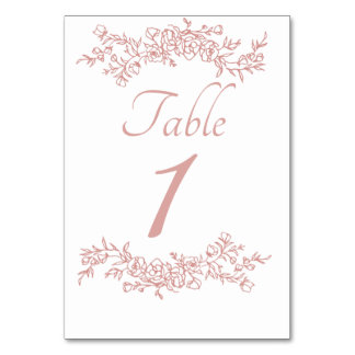 Table Number Simple Minimalist 