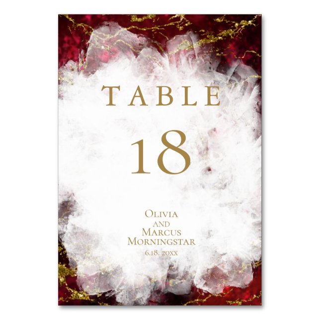 TABLE NUMBER | Stunning Ruby Crystal Geode (Front)