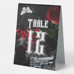 Table Number Tent Card Haunting Adeline Zade Meado