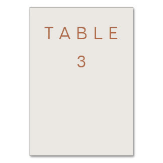 Table number three